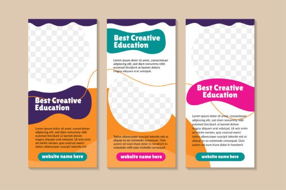 Best Creative Vertical Banner for Modern Education Marketing
