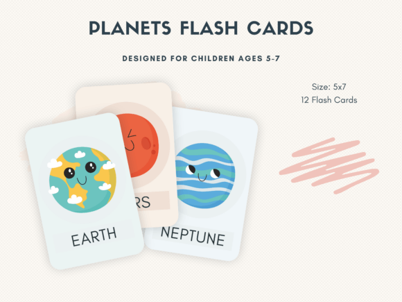 Cosmic Adventure: 12 Planets Flashcards for Young Explorers
