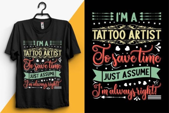 Empowering Identity: The Rise of Tattoo Artist Typography T-shirt Design in Modern Merchandising
