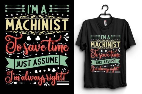 Machinist Typography T-shirt Design: The Ultimate Statement for Shop Floor Pride