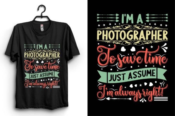 Photographer Typography T-shirt Design