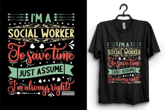 Social Worker Typography T-shirt Design