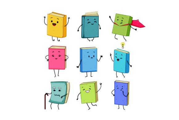 The Strategic Power of Book Character Set Cartoon Vector Illustration in Modern Branding
