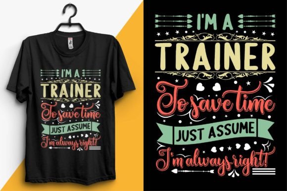 Trainer Typography TShirt Design Guide